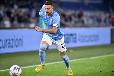 Serie A karşılaşmasında SS Lazio 'dan Sergej Milinkoviç-Saviç ile AC Monza arasında 10 Kasım 2022' de İtalya 'nın başkenti Roma' da oynanan Stadio Olimpico 'da oynanan karşılaşmada. - Fotoğraf: Gennaro Masi / LiveMedi