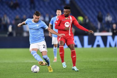 Serie A karşılaşmasında SS Lazio 'dan Sergej Milinkoviç-Saviç ile AC Monza arasında 10 Kasım 2022' de İtalya 'nın başkenti Roma' da oynanan Stadio Olimpico 'da oynanan karşılaşmada. - Fotoğraf: Gennaro Masi / LiveMedi