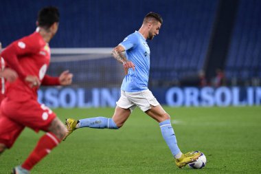 Serie A karşılaşmasında SS Lazio 'dan Sergej Milinkoviç-Saviç ile AC Monza arasında 10 Kasım 2022' de İtalya 'nın başkenti Roma' da oynanan Stadio Olimpico 'da oynanan karşılaşmada. - Fotoğraf: Gennaro Masi / LiveMedi