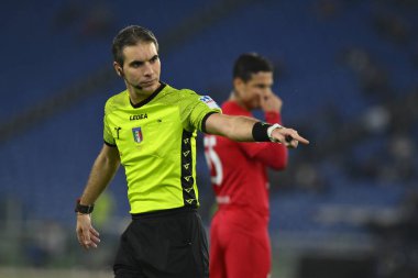 Hakem Alberto Santoro, 10 Kasım 2022 tarihinde İtalya 'nın başkenti Roma' da düzenlenen Stadio Olimpico 'da S.S. Lazio ile A.C. Monza arasındaki 14. - Fotoğraf: Domenico Cippitelli / LiveMedi