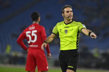 Hakem Alberto Santoro, 10 Kasım 2022 tarihinde İtalya 'nın başkenti Roma' da düzenlenen Stadio Olimpico 'da S.S. Lazio ile A.C. Monza arasındaki 14. - Fotoğraf: Domenico Cippitelli / LiveMedi