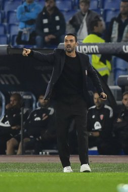 A.C. Monza 'dan Raffaele Palladino, Serie A Şampiyonası' nın 14. gününde S.S. Lazio ile A.C. Monza arasında 10 Kasım 2022 'de İtalya' nın başkenti Roma 'daki Stadio Olimpico' da oynanan karşılaşma. - Fotoğraf: Domenico Cippitelli / LiveMedi