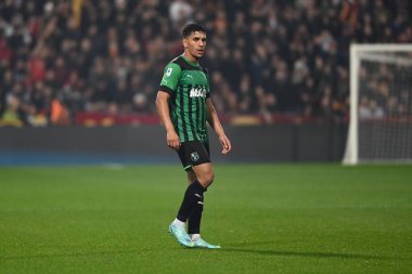 Abdou Harroui (Sassuolo) İtalya 'nın Reggio Emilia kentindeki MAPEI Stadyumu' nda oynanan ABD Sassuolo-AS Roma maçında, 9 Kasım 2022 - Fotoğraf: Gianluca Ricc