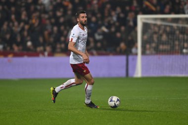 Bryan Cristante (Roma Olarak) İtalyan futbolu Serie A maçında İtalya 'nın Reggio Emilia kentindeki MAPEI Stadyumu' nda ABD Sassuolo - Gianluca Ricç