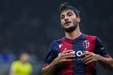 Bologna FC takımından Riccardo Orsolini, İtalya 'nın Giuseppe Meazza Stadyumu' nda oynanan FC Internazionale ile Bologna FC arasında oynanan 2022 / 23 futbol karşılaşmasında rol aldı.
