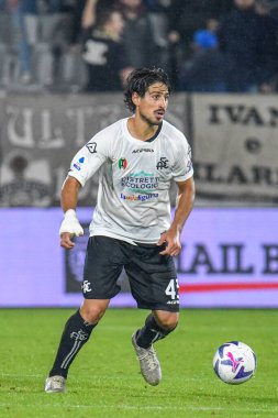 Spezia 'dan Dimitrios Nikolaou İtalya' nın La Spezia şehrindeki Alberto Picco Stadyumu 'nda oynanan Serie A maçında Spezia Calcio, Udinese Calcio' ya karşı.