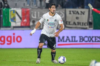 Spezia 'dan Dimitrios Nikolaou İtalya' nın La Spezia şehrindeki Alberto Picco Stadyumu 'nda oynanan Serie A maçında Spezia Calcio, Udinese Calcio' ya karşı.