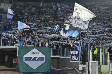 S.S. Lazio taraftarları 10 Kasım 2022 'de İtalya' nın başkenti Roma 'daki Stadio Olimpico' da S.S. Lazio ile A.C. Monza arasındaki 14. - Fotoğraf: Domenico Cippitelli / LiveMedi