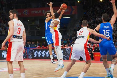 Michele Vitali (İtalya) 2023 FIBA Uluslararası Basketbol Takımları sırasında mı? Dünya Kupası elemeleri - İtalya, Pesaro, İtalya 'da Vitifrigo Arena' da İspanya 'ya karşı, 11 Kasım 2022 - Fotoğraf: Savino Paolell