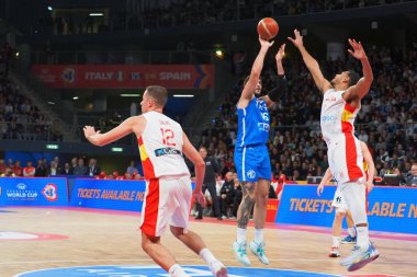 Amedeo Tessitori (İtalya) 2023 FIBA Uluslararası Basketbol Takımları sırasında mı? Dünya Kupası elemeleri - İtalya, Pesaro, İtalya 'da Vitifrigo Arena' da İspanya 'ya karşı, 11 Kasım 2022 - Fotoğraf: Savino Paolell