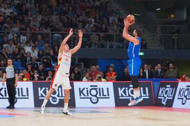 Giampaolo Ricci (İtalya) 2023 FIBA Uluslararası Basketbol Takımları sırasında mı? Dünya Kupası elemeleri - İtalya, Pesaro, İtalya 'da Vitifrigo Arena' da İspanya 'ya karşı, 11 Kasım 2022 - Fotoğraf: Savino Paolell