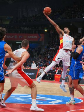2023 FIBA Uluslararası Basketbol Takımları sırasında Yankuba Sima Fatty (İspanya) mi? Dünya Kupası elemeleri - İtalya, Pesaro, İtalya 'da Vitifrigo Arena' da İspanya 'ya karşı, 11 Kasım 2022 - Fotoğraf: Savino Paolell