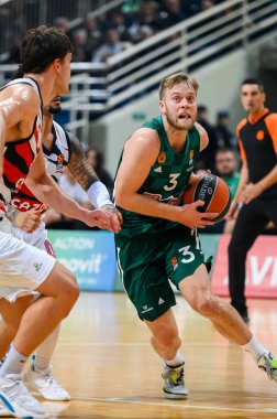 #3 NATE WOLTERS & # xA; of Panathinaikos Athens Euroleague, Round 7, Panathinaikos Atina ile Cazoo Baskonia arasında 11 Kasım 2022 tarihinde Atina, Yunanistan 'da oynanan karşılaşma. - Fotoğraf: Stefanos Kyriazis / LiveMedi
