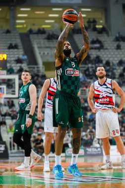 #8 DERRICK WILLIAMS & # xA; of Panathinaikos Athens Euroleague, Round 7, Panathinaikos Atina ile Cazoo Baskonia arasında 11 Kasım 2022 tarihinde Atina, Yunanistan 'da oynanan karşılaşma. - Fotoğraf: Stefanos Kyriazis / LiveMedi