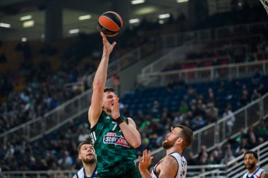 #Euroleague, 7. Raunt boyunca Panathinaikos 'tan 77 ARTURAS GUDAITIS & # xA;, Panathinaikos Atina ile Cazoo Baskonia arasında 11 Kasım 2022 tarihinde Atina, Yunanistan' da oynanan karşılaşma. - Fotoğraf: Stefanos Kyriazis / LiveMedi