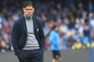 Udinese Calcio takımından Andrea Sottil Coah, Diego Armando Maradona Stadyumu 'nda oynanan SSC Napoli-Udinese Calcio maçında...