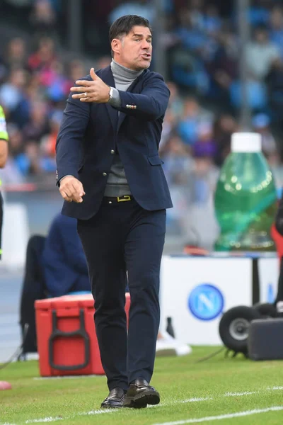 Andrea Sottil Coah Udinese Calcio Gestykuluje Podczas Serie Mecz Między — Zdjęcie stockowe