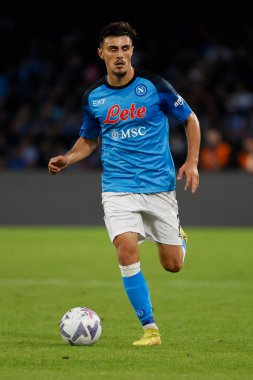 Napoli 'den Eljif Elmas İtalya' nın Napoli şehrindeki Diego Armando Maradona Stadyumu 'nda SSC Napoli ve Udinese Calcio maçında, 12 Kasım 2022