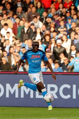 Napoli 'den Victor Osimhen İtalya futbol takımı Serie A maçında SSC Napoli, Udinese Calcio' ya karşı Napoli, İtalya 'daki Diego Armando Maradona Stadyumu' nda, 12 Kasım 2022