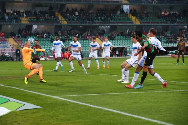 Francesco Cassata Ternana Lorenzo Andrenacci Brescia Podczas Włoskiego Meczu Piłki — Zdjęcie stockowe