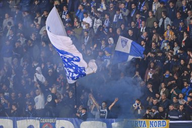 Empoli FC taraftarları İtalya 'nın Empoli şehrindeki Carlo Castellani Stadyumu' nda oynanan Empoli FC-US Cremonese maçında 11 Kasım 2022 - Fotoğraf: Lisa Guglielm