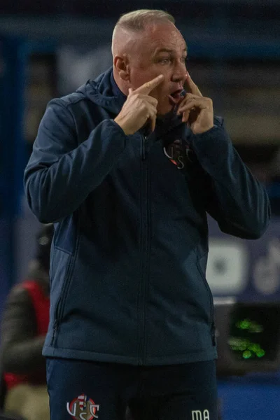 Treinador Alvini Massimiliano Cremonese Durante Partida Série Futebol Italiano Empoli — Fotografia de Stock