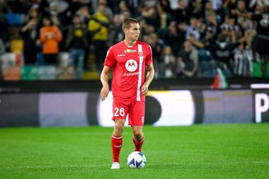 Monza 'nın Valentin Antov portresi İtalyan futbolu Coppa Italia maçında Udinese Calcio vs AC Monza (portreler arşivi) ile Udine, İtalya' daki Dacia Arena 'da 19 Ekim 2022' de oynanmıştır.