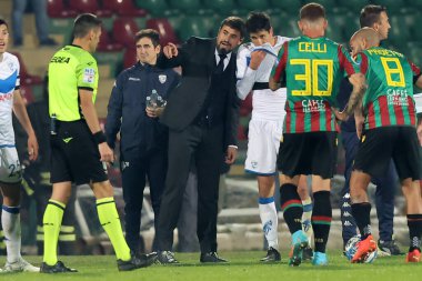 İtalya 'nın Terni şehrindeki Libero Liberati Stadyumu' nda Ternana Calcio - 12 Kasım 2022 'de oynanan İtalya Serie B karşılaşmasında teknik direktör Josep Clotet (Brescia) - Luca Marchett