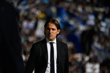 İtalya 'nın Bergamo kentindeki Gewiss Stadyumu' nda 13 Kasım 2022 tarihinde Atalanta BC ile FC Internazionale arasında oynanan İtalya Serie A tootball karşılaşmasında Inzaghi takımının koçu Simone Inzaghi. Fotoğraf: Tiziano Ballabio - Fotoğraf: Tiziano Ballabio / LiveMedi