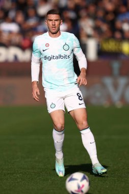FC Internazionale takımından Robin Gosens İtalya 'nın Bergamo şehrindeki Gewiss Stadyumu' nda oynanan Atalanta BC - FC Internazionale maçında 13 Kasım 2022 - Fotoğraf: Francesco Scaccianoc
