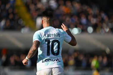 Inter Fc takımından Lautaro Martinez, İtalya 'nın Bergamo kentindeki Gewiss Stadyumu' nda 13 Kasım 2022 tarihinde Atalanta BC ile FC Internazionale arasında oynanan İtalyan Serie A tootball maçında gol atmayı kutladı. Fotoğraf: Tiziano Ballabio - Fotoğraf: Tiziano Ballabio / Liv