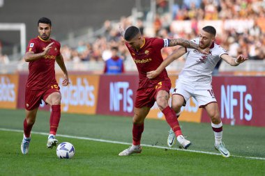 Serie A karşılaşmasında FC Torino takımından Nikola Vlasiç, 13 Kasım 2022 'de İtalya' nın başkenti Roma 'da AS Roma ile FC Torino arasında oynanan karşılaşmada görülüyor. - Fotoğraf: Gennaro Masi / LiveMedi
