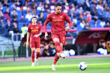 Serie A maçında AS Roma 'dan Chris Smalling ile FC Torino arasında 13 Kasım 2022' de İtalya 'nın başkenti Roma' da oynanan Stadio Olimpico 'da oynanan karşılaşmada görülüyor. - Fotoğraf: Gennaro Masi / LiveMedi