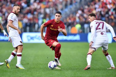 AS Roma 'dan Cristian Volpato, AS Roma ile FC Torino arasında 13 Kasım 2022' de İtalya 'nın başkenti Roma' da oynanan karşılaşmada görülüyor. - Fotoğraf: Gennaro Masi / LiveMedi