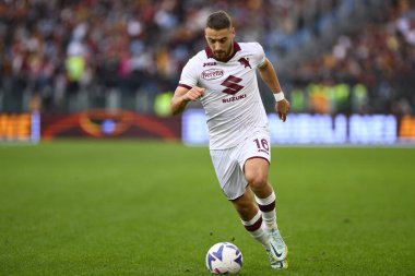 Torino F.C. 'den Nikola Vlasiç Serie A Şampiyonası 'nın 15. gününde A.S. Roma ve Torino F.C. 13 Kasım 2022 'de Roma, İtalya' daki Stadio Olimpico 'da. - Fotoğraf: Domenico Cippitelli / LiveMedi