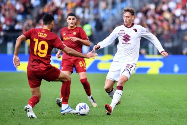 Serie A maçında FC Torino takımından Mergim Vojvoda, AS Roma ile FC Torino arasında 13 Kasım 2022 'de İtalya' nın başkenti Roma 'da oynanan Stadio Olimpico' da oynandı. - Fotoğraf: Gennaro Masi / LiveMedi