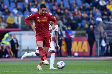 Serie A maçında AS Roma 'dan Chris Smalling ile FC Torino arasında 13 Kasım 2022' de İtalya 'nın başkenti Roma' da oynanan Stadio Olimpico 'da oynanan karşılaşmada görülüyor. - Fotoğraf: Gennaro Masi / LiveMedi