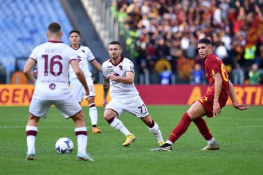 Serie A maçında FC Torino takımından Karol Linetty, 13 Kasım 2022 'de İtalya' nın başkenti Roma 'da AS Roma ile FC Torino arasında oynanan karşılaşmada. - Fotoğraf: Gennaro Masi / LiveMedi