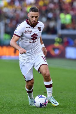 Serie A karşılaşmasında FC Torino takımından Nikola Vlasiç, 13 Kasım 2022 'de İtalya' nın başkenti Roma 'da AS Roma ile FC Torino arasında oynanan karşılaşmada görülüyor. - Fotoğraf: Gennaro Masi / LiveMedi