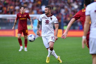 Serie A maçında FC Torino takımından Karol Linetty, 13 Kasım 2022 'de İtalya' nın başkenti Roma 'da AS Roma ile FC Torino arasında oynanan karşılaşmada. - Fotoğraf: Gennaro Masi / LiveMedi