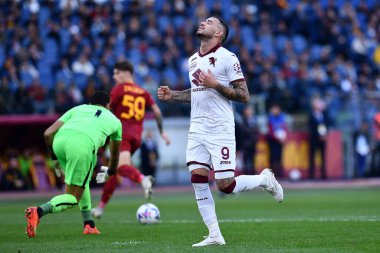 Serie A maçında FC Torino takımından Antonio Sanabria, AS Roma ile FC Torino arasında 13 Kasım 2022 'de İtalya' nın başkenti Roma 'da oynanan Stadio Olimpico' da oynandı. - Fotoğraf: Gennaro Masi / LiveMedi