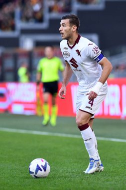 FC Torino takımından Alessandro Buongiorno, 13 Kasım 2022 'de İtalya' nın başkenti Roma 'da AS Roma ve FC Torino arasında oynanan Serie A karşılaşmasında. - Fotoğraf: Gennaro Masi / LiveMedi