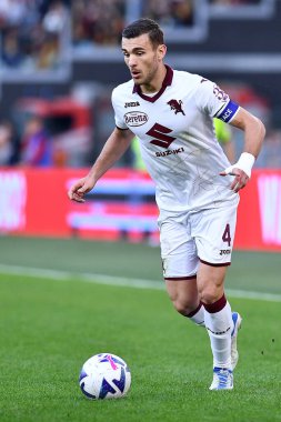 FC Torino takımından Alessandro Buongiorno, 13 Kasım 2022 'de İtalya' nın başkenti Roma 'da AS Roma ve FC Torino arasında oynanan Serie A karşılaşmasında. - Fotoğraf: Gennaro Masi / LiveMedi