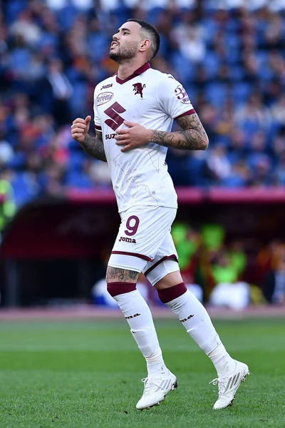 Antonio Sanabria Del Torino Durante Partido Serie Entre Roma Torino — Foto de Stock