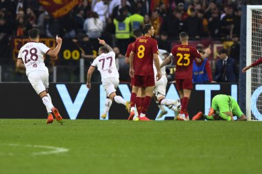 Torino F.C. 'den Karol Linetty. Serie A Şampiyonası 'nın 15. gününde A.S. Roma ve Torino F.C. 13 Kasım 2022 'de Roma, İtalya' daki Stadio Olimpico 'da. - Fotoğraf: Domenico Cippitelli / LiveMedi