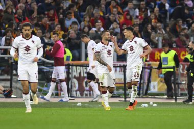 Torino F.C. 'den Karol Linetty. Serie A Şampiyonası 'nın 15. gününde A.S. Roma ve Torino F.C. 13 Kasım 2022 'de Roma, İtalya' daki Stadio Olimpico 'da. - Fotoğraf: Domenico Cippitelli / LiveMedi