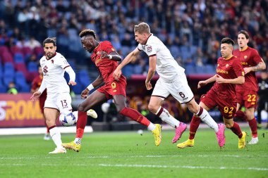 Serie A maçında AS Roma 'dan Tammy Abraham ile FC Torino arasında 13 Kasım 2022' de İtalya 'nın başkenti Roma' da oynanan Stadio Olimpico 'da oynanan karşılaşmada görülüyor. - Fotoğraf: Gennaro Masi / LiveMedi