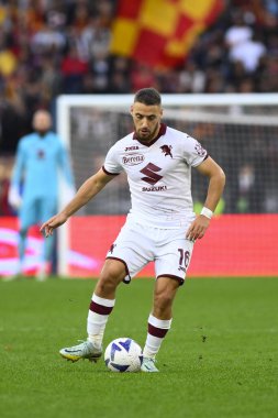 Torino F.C. 'den Nikola Vlasiç Serie A Şampiyonası 'nın 15. gününde A.S. Roma ve Torino F.C. 13 Kasım 2022 'de Roma, İtalya' daki Stadio Olimpico 'da. - Fotoğraf: Domenico Cippitelli / LiveMedi