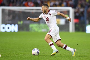 Torino F.C. 'den Nikola Vlasiç Serie A Şampiyonası 'nın 15. gününde A.S. Roma ve Torino F.C. 13 Kasım 2022 'de Roma, İtalya' daki Stadio Olimpico 'da. - Fotoğraf: Domenico Cippitelli / LiveMedi