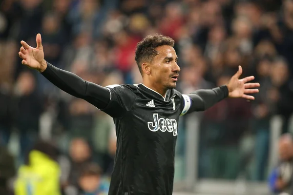 Danilo Luiz Silva Juventus Celebra Gol Moise Kean Juventus Durante — Foto de Stock